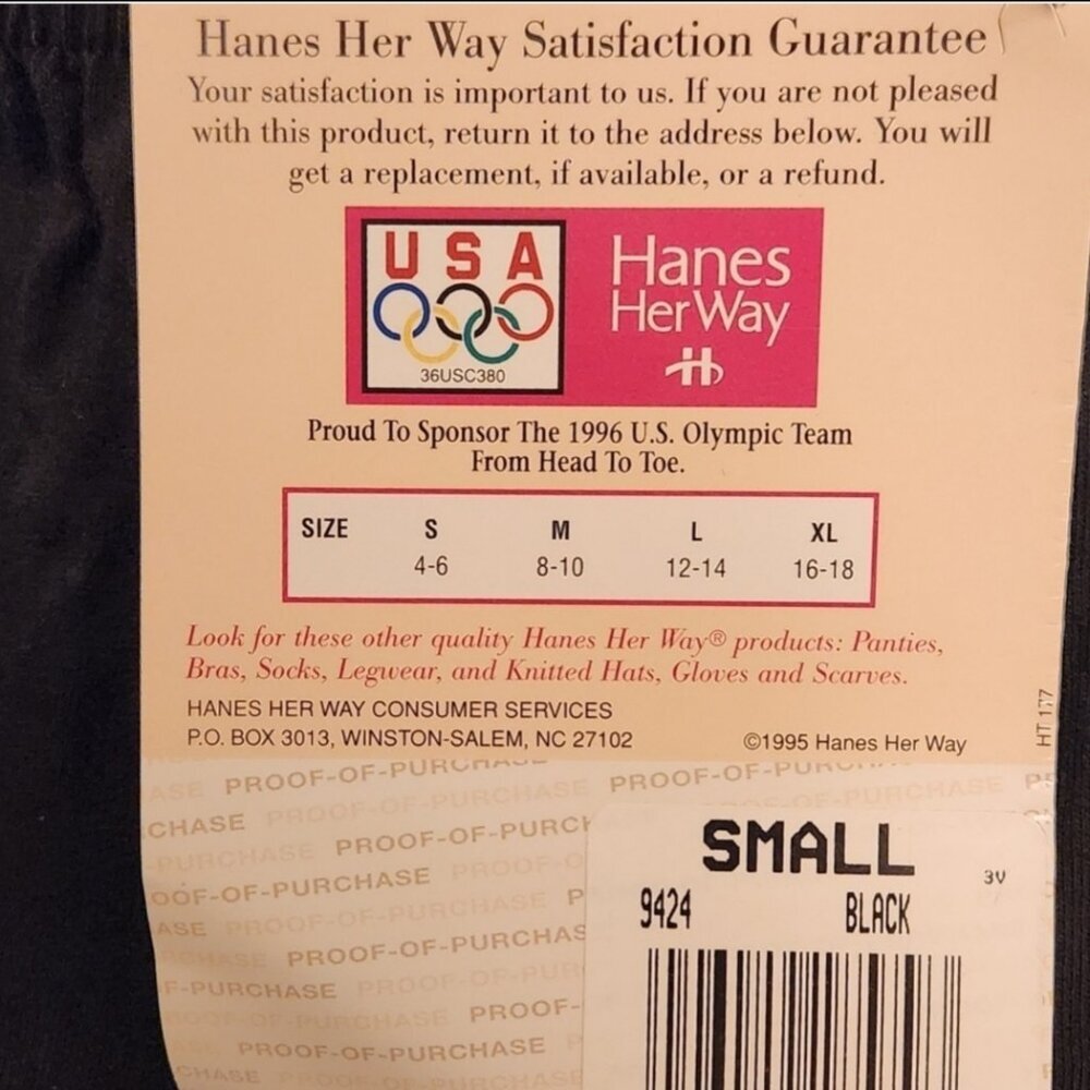 NWT VINTAGE Hanes Her Way Women's Black Bermuda Shorts - Picture 2 of 3
